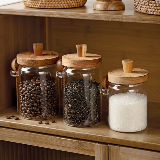 Glass Jar with Wooden Spoon 800 ml